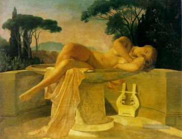 Mädchen in einem Becken 1845unfinished Hippolyte Delaroche Ölgemälde